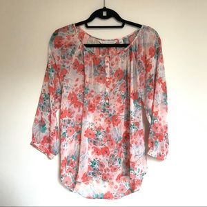 LC Lauren Conrad | Floral Blouse